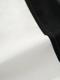 American Contrast Color Leather Workwear Jacket