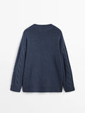 Women Classic Blue Ethereal Striped Sweater