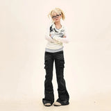 Insulated Cool Slim Fit Black Cargo Jeans