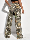 Button Fly Dirty Baggy Cargo Pants