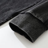 Fashionable Washed Black Ghost Casual Sweatshirt