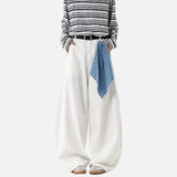 American Style Scarf Square Wide Leg Jeans
