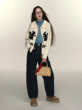 Cute Oversized Squirrel Graphic Cardigan