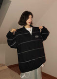 Striped Black Sweatshirt