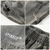 Washed Baggy High-waist Shorts