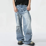 High Street Niche Graffiti Denim Jeans