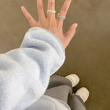 Y2K Twisted Star Open Ring