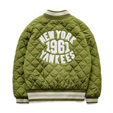 Retro Green Diamond Quilted Padded Jacket