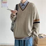 Winter Cozy Knit V-Neck Classic Sweater