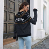 Halloween Ghosts Print Knitted Sweater