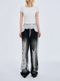 Perfect Fit Hollow Out Lace Up Wide Leg Jeans
