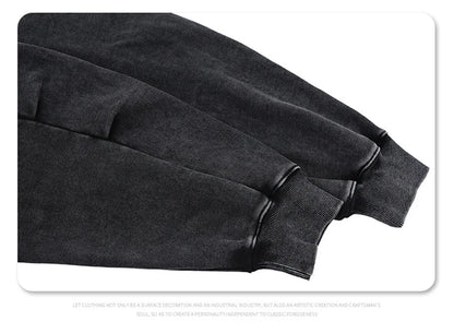 Retro Black Oversized Hoodie