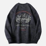 Y2K Oversized Loose Fit Round Neck Sweatshirt