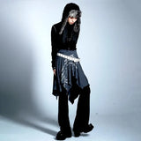 Vintage Irregular Graffiti Print Skirt