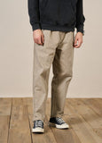 Washed Straight Mid-Waist Pants
