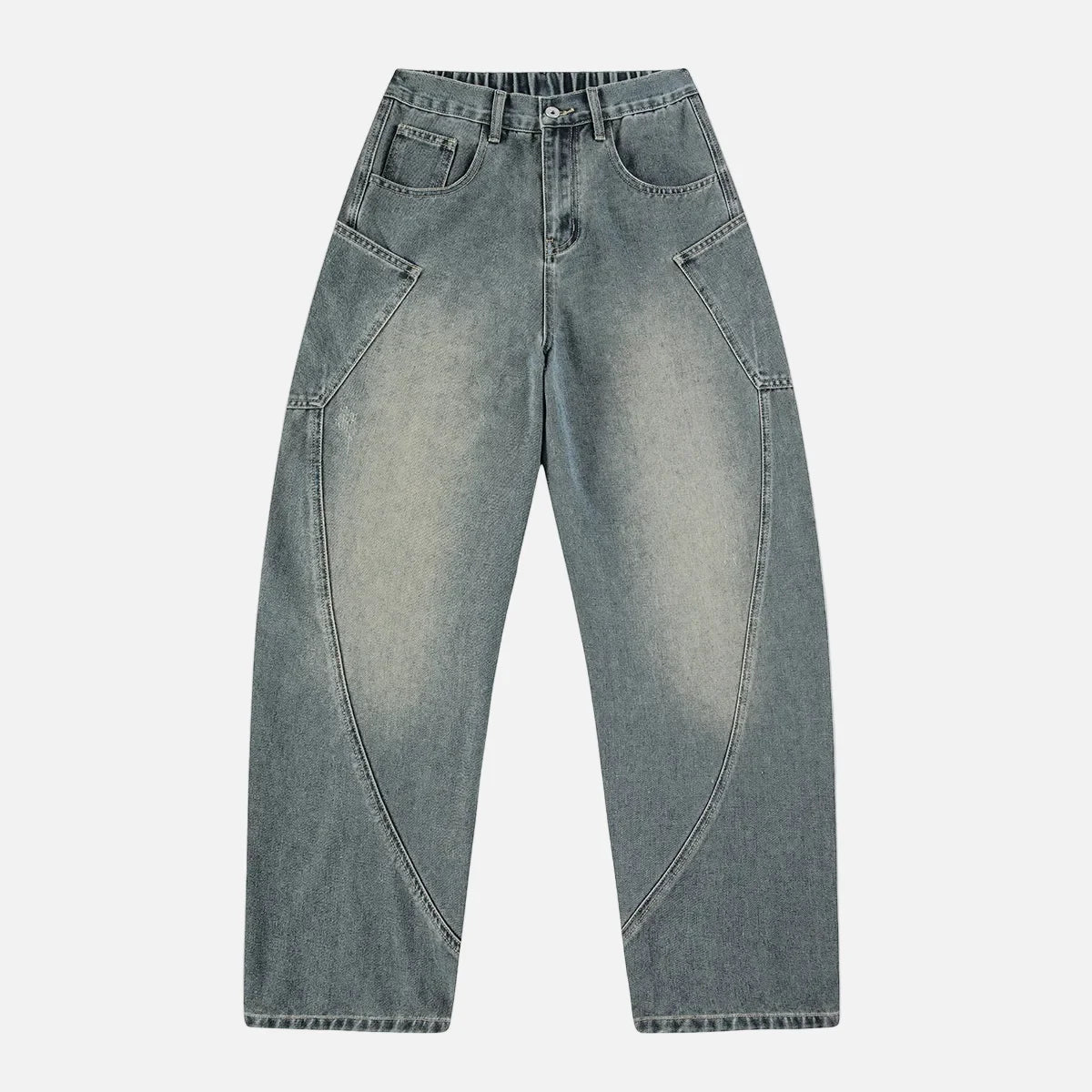 Nostalgic American Style Loose Fit Denim Jeans