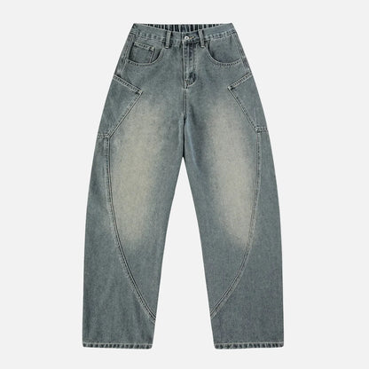 Nostalgic American Style Loose Fit Denim Jeans
