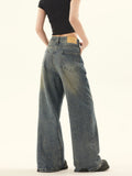 Gradual Change Washed Blue Jeans