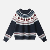 Cozy Soft Fair Isle Knitted Crewneck Sweater