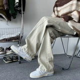 Streetwear American Style High Street Splicing Jeans