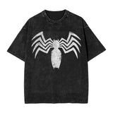 Venom Distressed Logo Washed Black T-Shirt