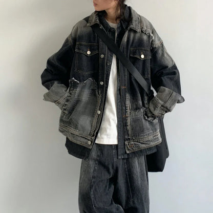 High-Quality Vintage Washed Denim Jacket