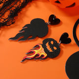 Acrylic Printed Halloween Ghost Pumpkin Earrings