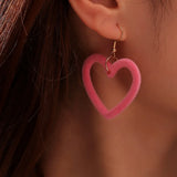 Beaded Heart Drop Earrings