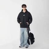 Warm Embroidered Hip Hop Logo Hoodie