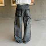 Y2K Patchwork Ripped Loose Straight Leg Jeans