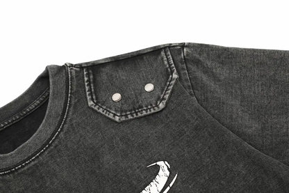Vintage Retro Embroidery Patch T-shirt