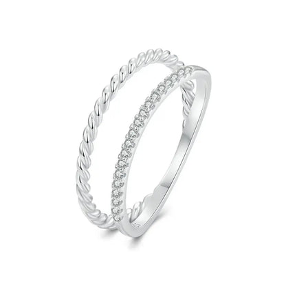 Elegant White Gold Stacking Ring