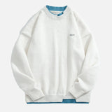 Y2K Soloid Color Patchwork Ripped Knit Sweater