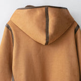 Chinese Style Single Breasted Hooded Woven Jacket