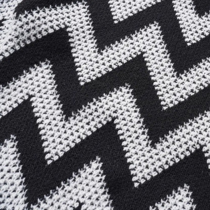 Streetwear Diamond Argyle Striped Knitted Sweater