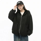 Oversized Casual Zip-Up Hoodie