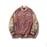 Vintage Embroidery Loose Varsity Jacket
