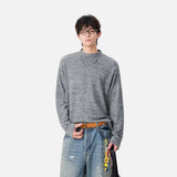 Lightweight Textured Knit Mock Neck Sweater