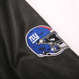 Retro Round Neck Pilot PU Leather Varsity Jacket
