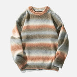Cozy Gradient Striped Oversized Knitwear Sweater