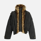 Premium Thick Fake Two Piece Fur Collar Puffer Jacket