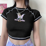 Y2K Slim Vintage Crop Top