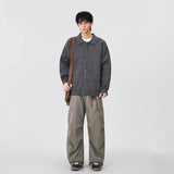 Versatile Solid Color Button Front Knitted Cardigan