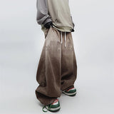 Men's Punk Scimitar Baggy Wide-Leg Jeans