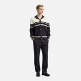 Breathable High Quality Striped Knit Cardigan