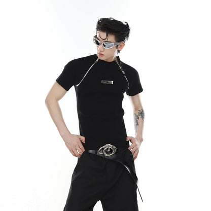 Y2K Slim Fitting Knitted T-shirt