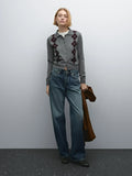 Ethereal Diamond Cut Short Knit Cardigan