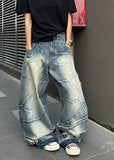 Streetwear Blue Goth Baggy Denim Jeans