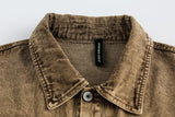 Yellow Multi-pocket Denim Jacket