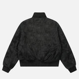 Y2K Quilted Retro PU Leather Baseball Jacket